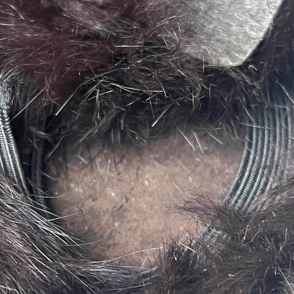 Vintage Dark Brown Real Fur Headband Winter Ear Warmer Elasticized One Size main image 7